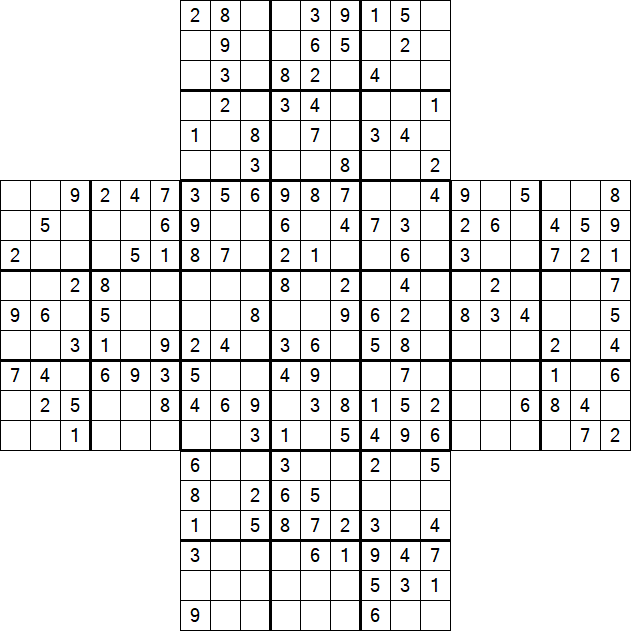 Cross Sudoku - Medium