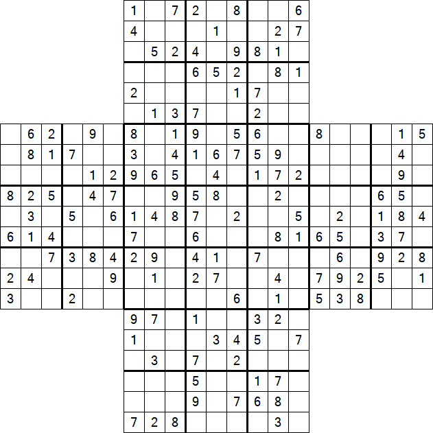 Cross Sudoku - Medium