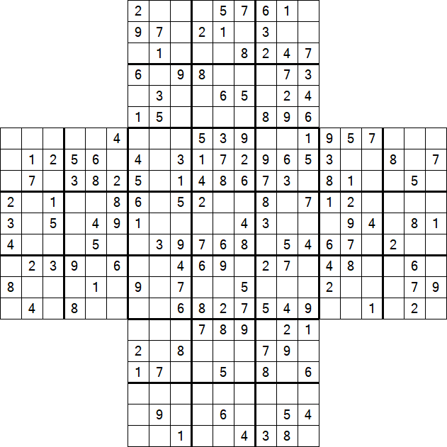 Cross Sudoku - Medium