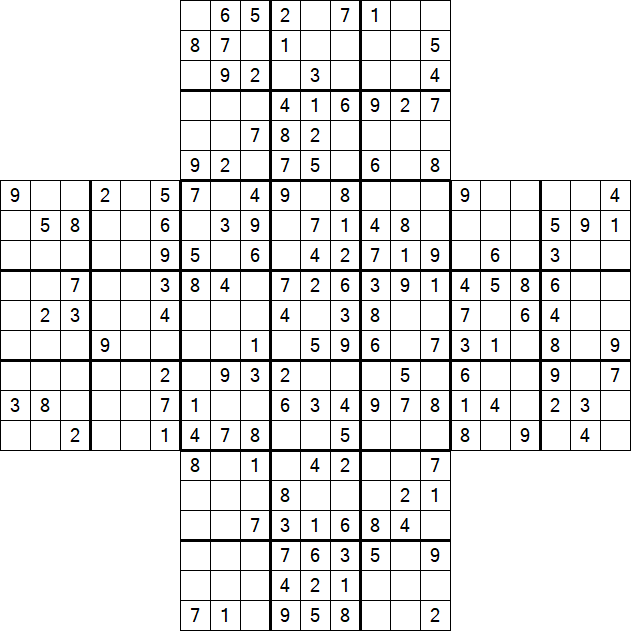 Cross Sudoku - Medium