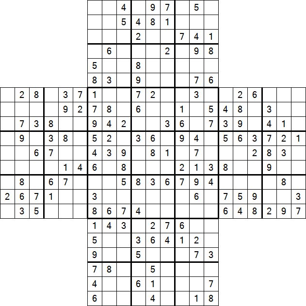 Cross Sudoku - Medium