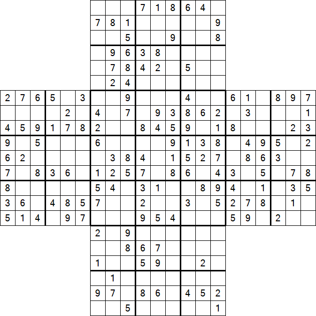 Cross Sudoku - Medium
