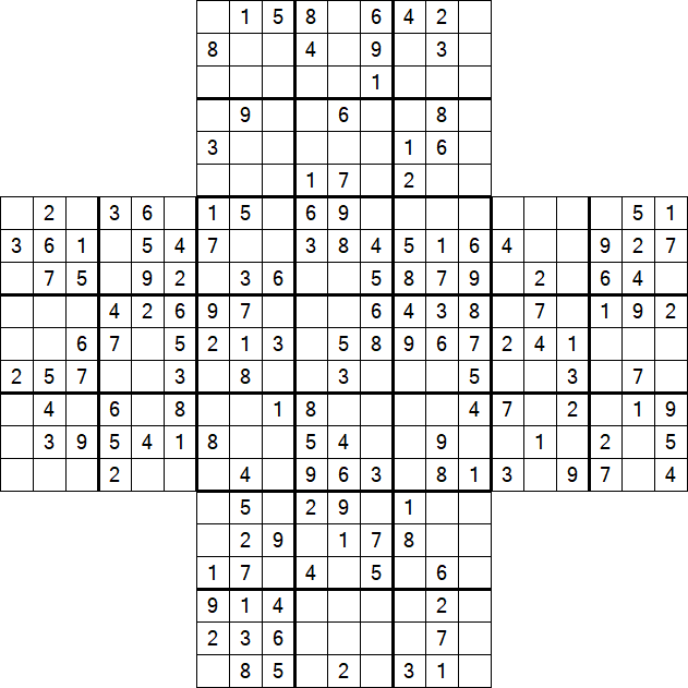 Cross Sudoku - Medium