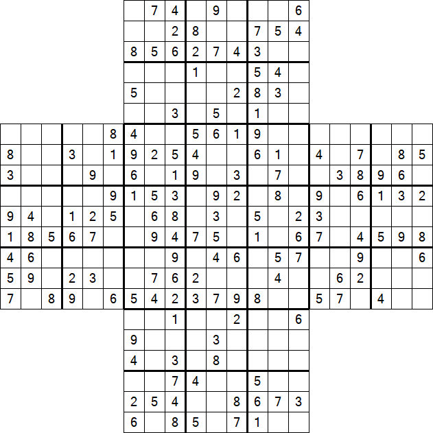 Cross Sudoku - Medium