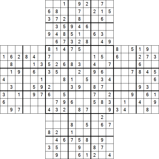 Cross Sudoku - Medio