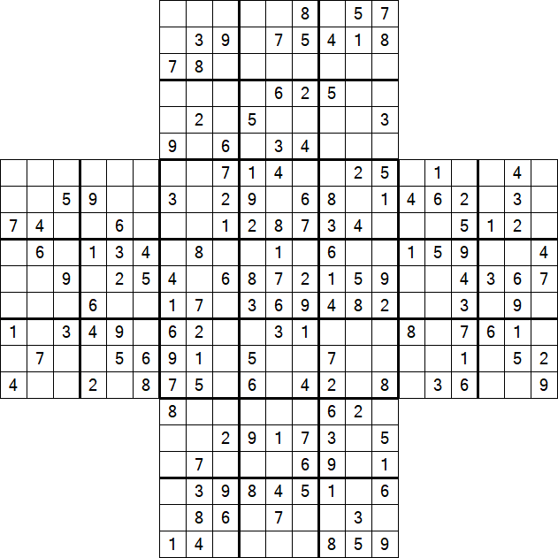 Cross Sudoku - Medium