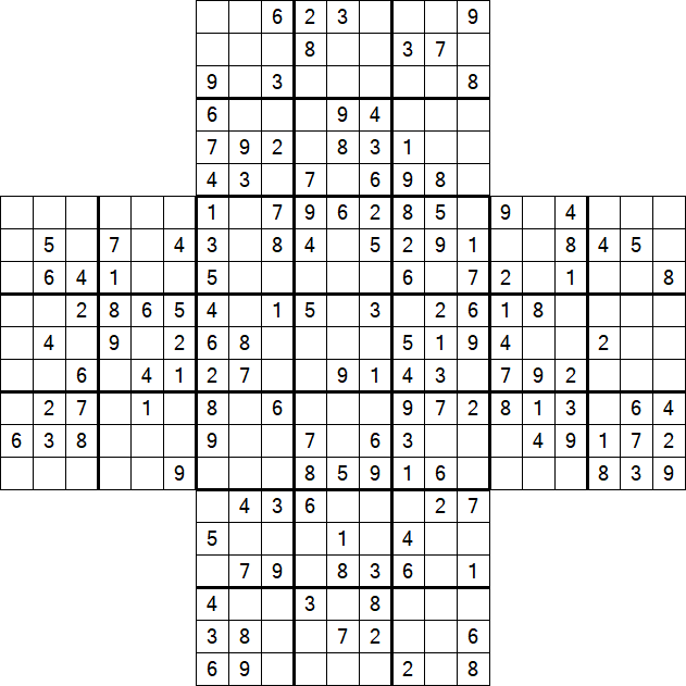 Cross Sudoku - Medium