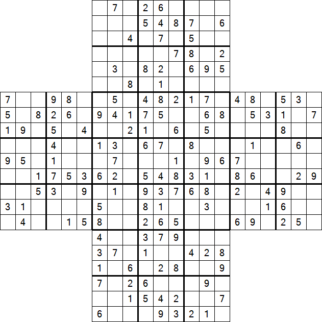 Cross Sudoku - Médio