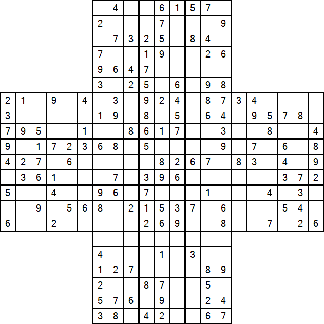 Cross Sudoku - Medium