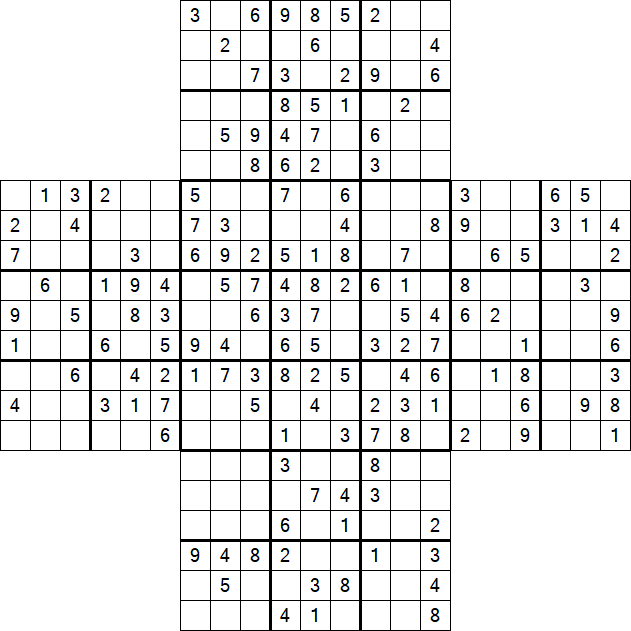 Cross Sudoku - Medium