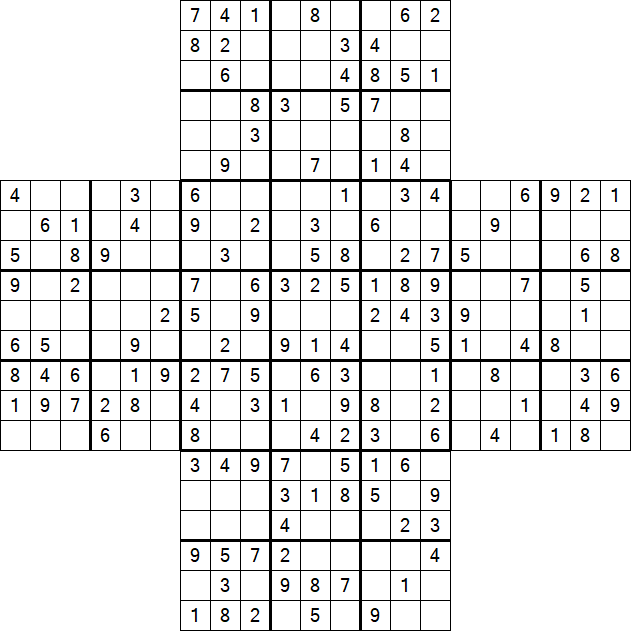 Cross Sudoku - Medium