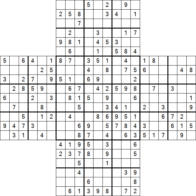 Cross Sudoku - Medium