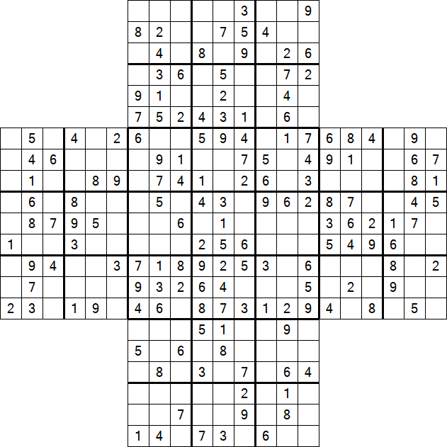 Cross Sudoku - Médio