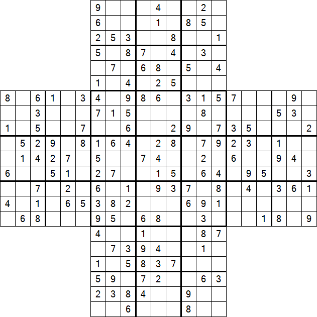Cross Sudoku - Medium