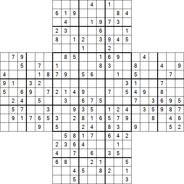 Cross Sudoku - Médio