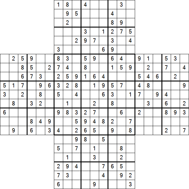 Cross Sudoku - Medium