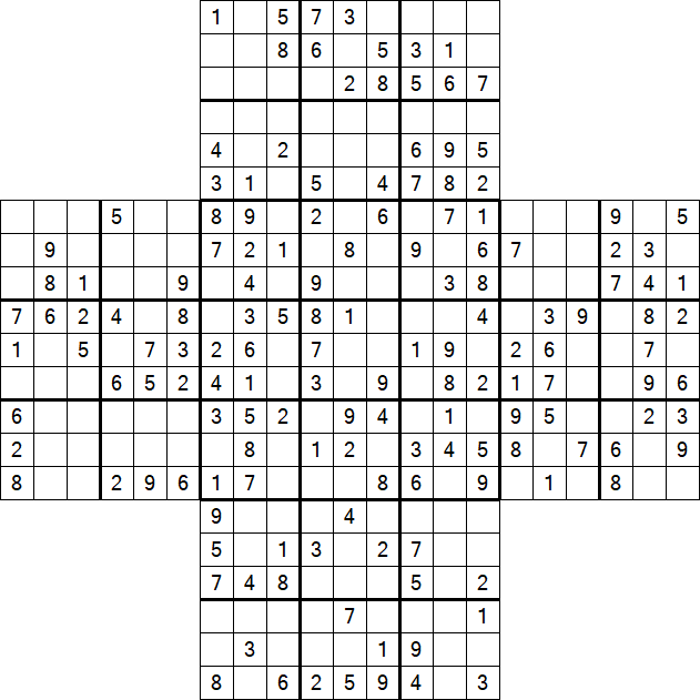 Cross Sudoku - Medium