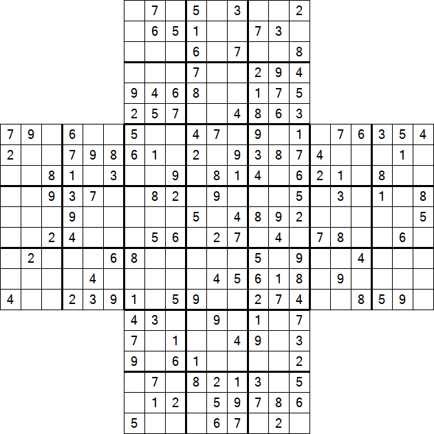 Cross Sudoku - Medium