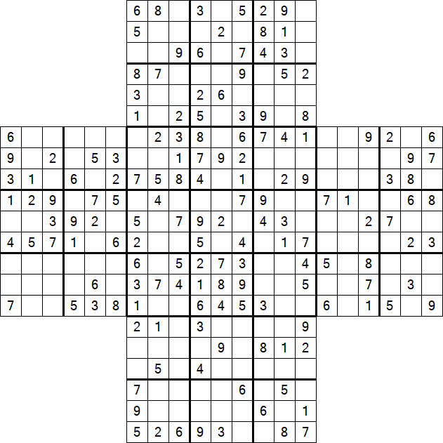 Cross Sudoku - Médio