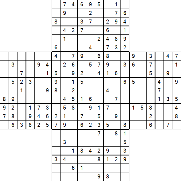 Cross Sudoku - Medium