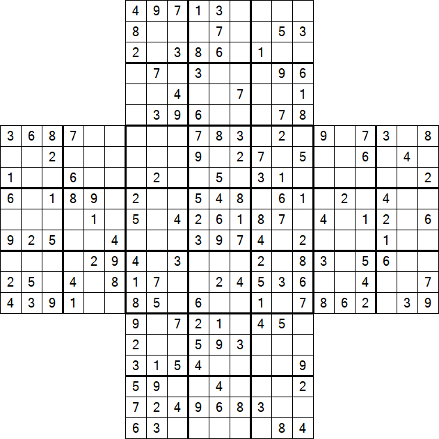 Cross Sudoku - Médio