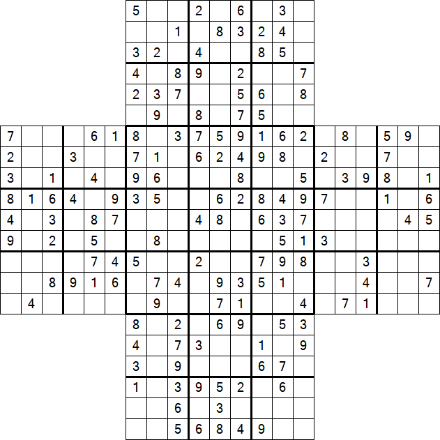 Cross Sudoku - Medium