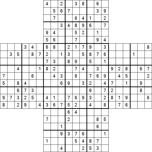 Cross Sudoku - Medium