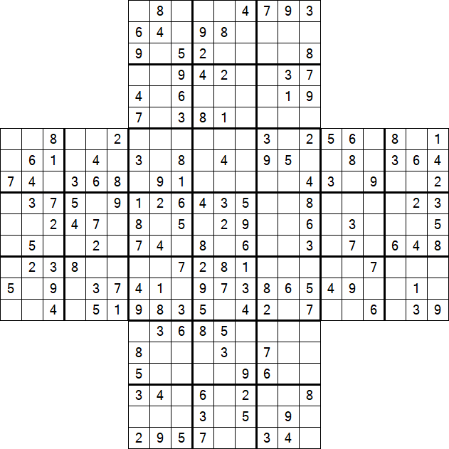 Cross Sudoku - Medium
