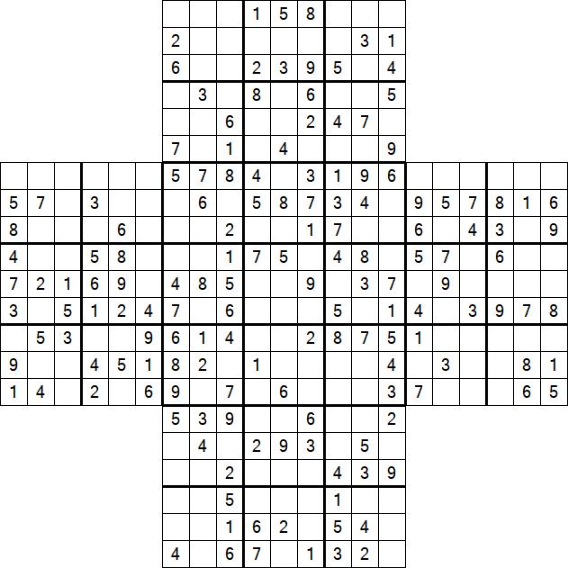 Cross Sudoku - Medium