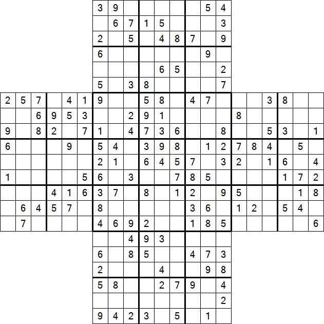 Cross Sudoku - Medio