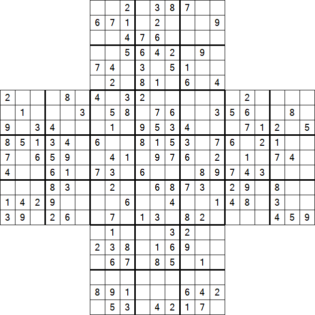 Cross Sudoku - Medio