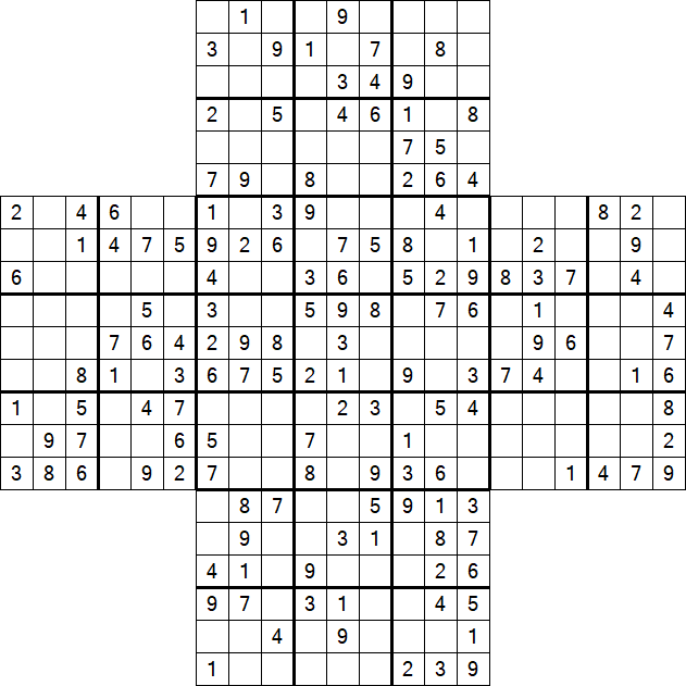 Cross Sudoku - Medio