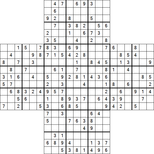 Cross Sudoku - Medio