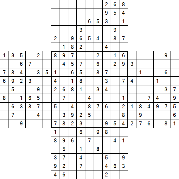Cross Sudoku - Moyen