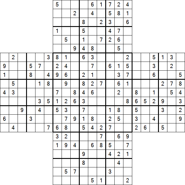 Cross Sudoku - Moyen