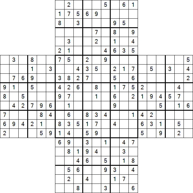 Cross Sudoku - Moyen