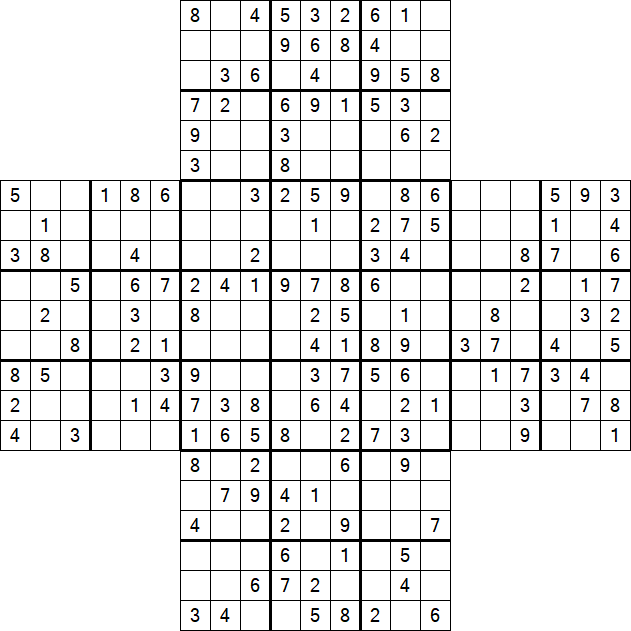 Cross Sudoku - Médio