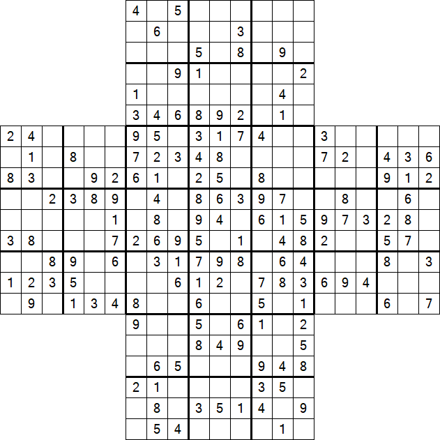 Cross Sudoku - Mittel