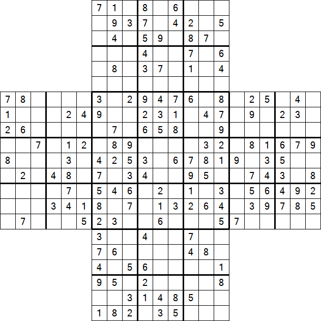 Cross Sudoku - Mittel