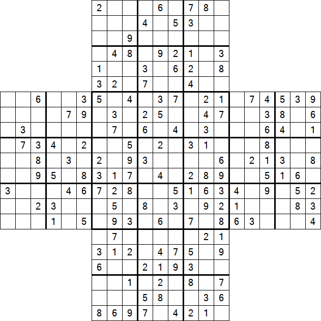 Cross Sudoku - Mittel
