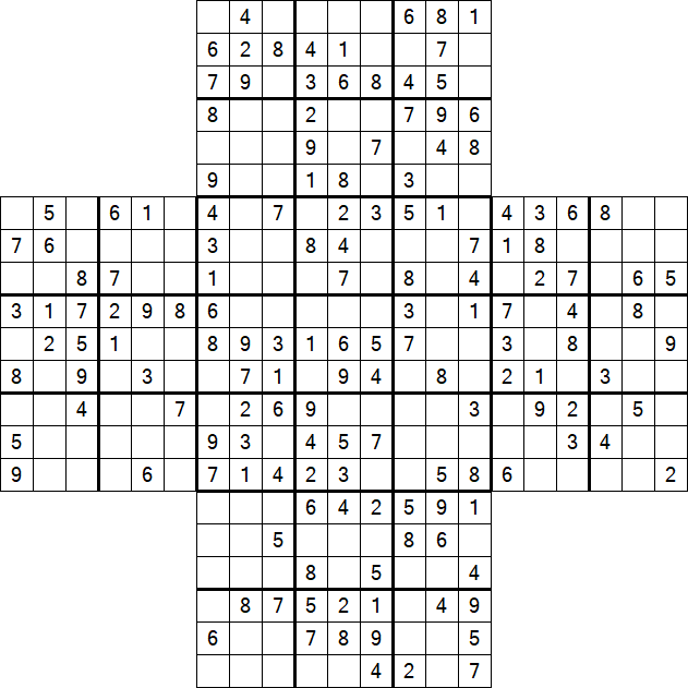 Cross Sudoku - Mittel