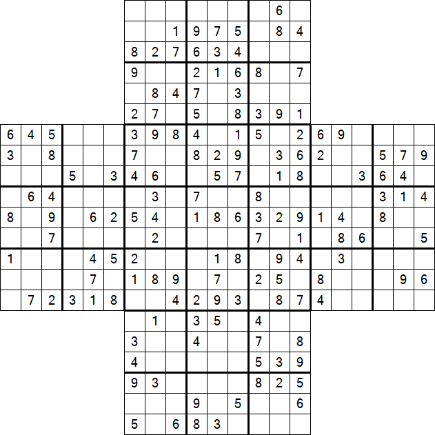 Cross Sudoku - Mittel