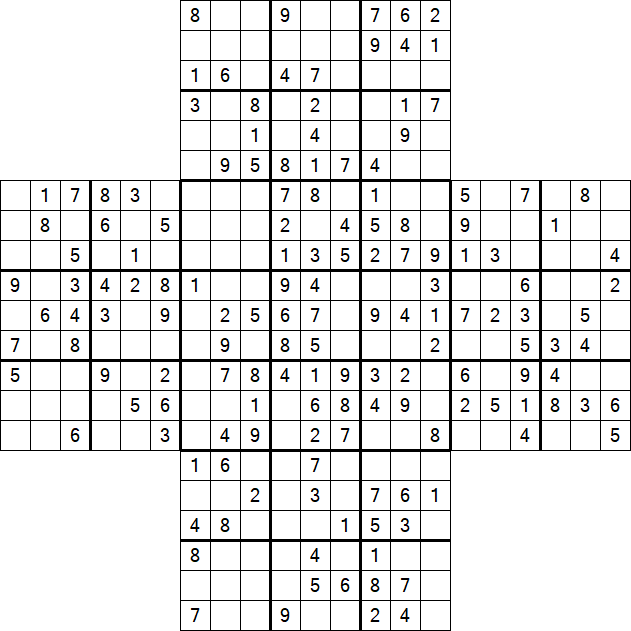 Cross Sudoku - Mittel