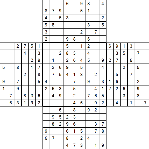 Cross Sudoku - Medio