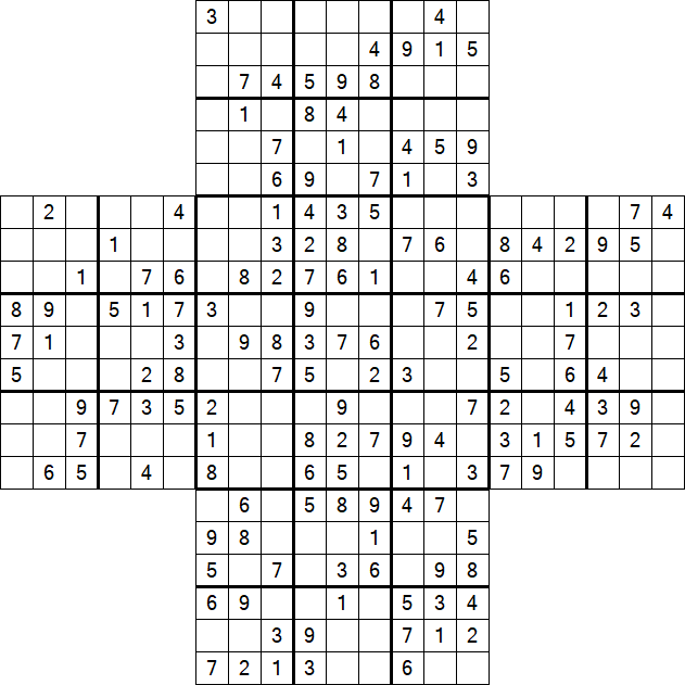 Cross Sudoku - Medio