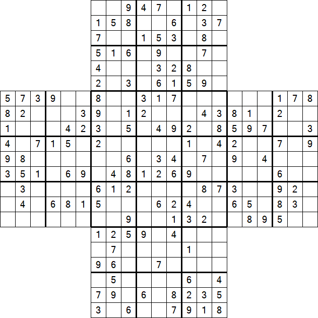 Cross Sudoku - Medio