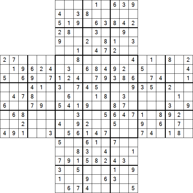 Cross Sudoku - Medio