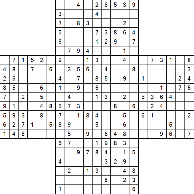 Cross Sudoku - Medio