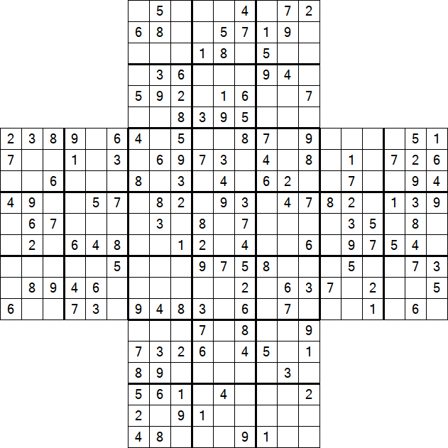 Cross Sudoku - Medio