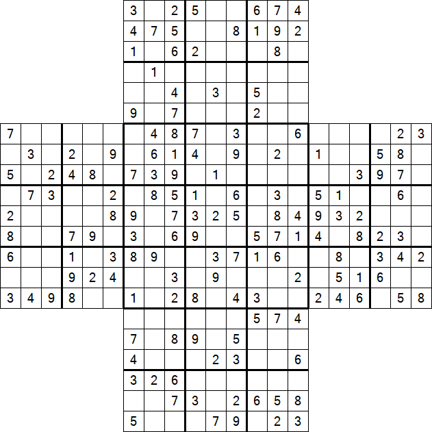 Cross Sudoku - Medio